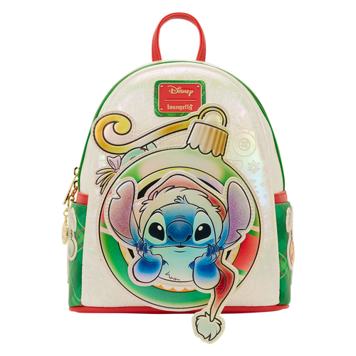 Disney: Stitch & Scrump Iridescent Holiday Ornament Mini Backpack