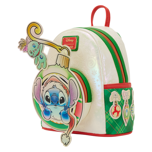 Disney: Stitch & Scrump Iridescent Holiday Ornament Mini Backpack