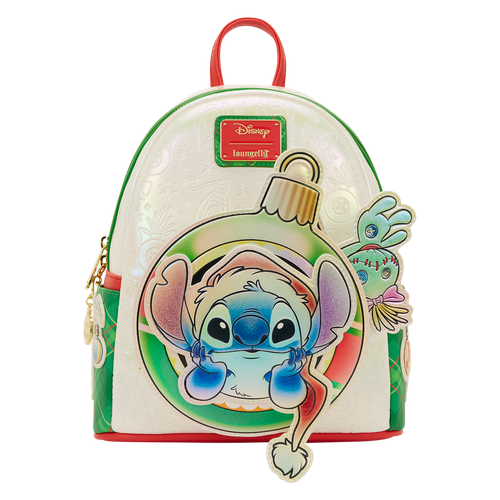 Disney: Stitch & Scrump Iridescent Holiday Ornament Mini Backpack