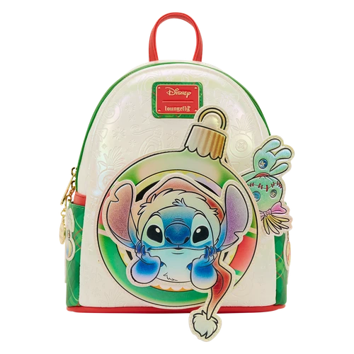 Disney: Stitch & Scrump Iridescent Holiday Ornament Mini Backpack