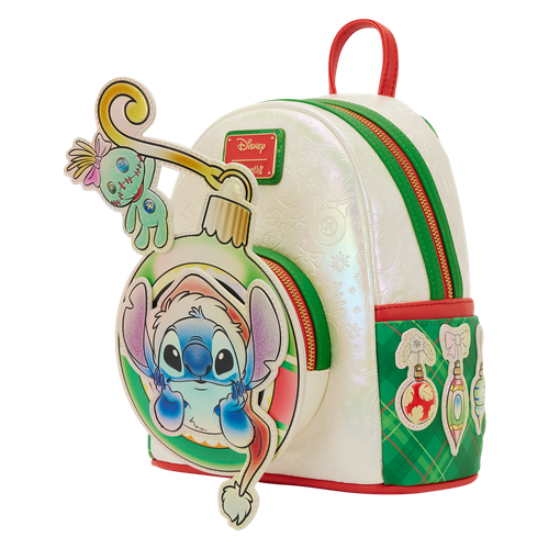 Disney: Stitch & Scrump Iridescent Holiday Ornament Mini Backpack