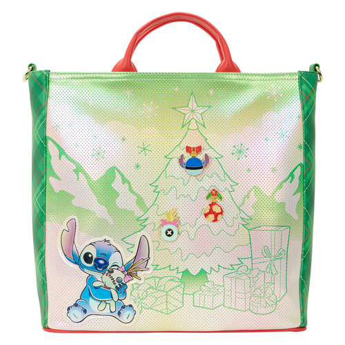 Disney: Lilo & Stitch Holiday Tote Pin Trader Crossbody Bag