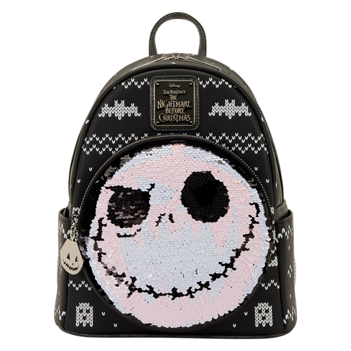 Disney The Nightmare Before Christmas Jack Skellington Reversible Sequins Mini Backpack