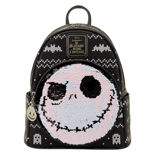 Disney The Nightmare Before Christmas Jack Skellington Reversible Sequins Mini Backpack