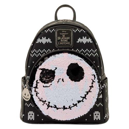 Disney The Nightmare Before Christmas Jack Skellington Reversible Sequins Mini Backpack