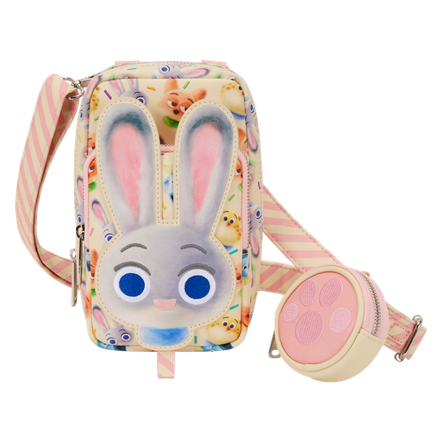 Disney: Zootopia 2 Judy Hopps Cotton Candy Cosplay Cell Phone Crossbody Bag with Coin Bag