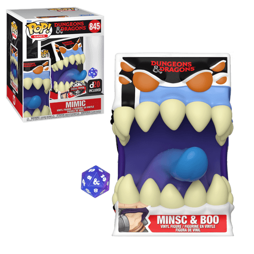 *DAMAGED* POP! Games - Dungeons & Dragons #845 Mimic Super Sized with D20 (Magic Madhouse Exclusive)