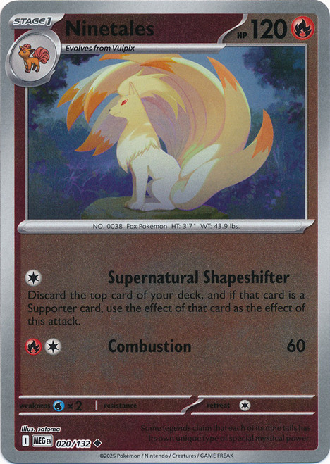 Mega Evolution 020/132 Ninetales (Reverse Holo)