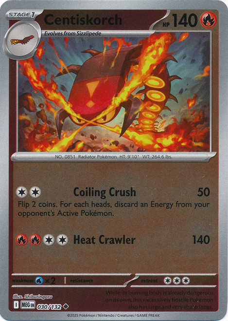 Mega Evolution 030/132 Centiskorch (Reverse Holo)