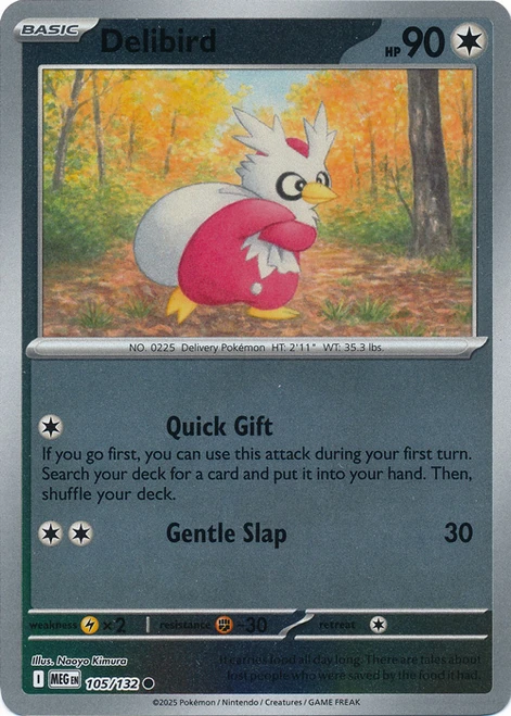 Mega Evolution 105/132 Delibird (Reverse Holo)