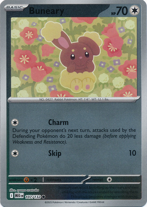 Mega Evolution 107/132 Buneary (Reverse Holo)