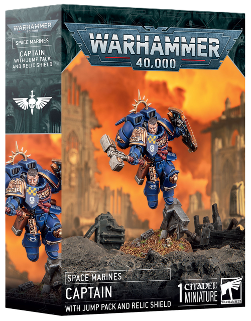 Warhammer 40,000 - Space Marines: Captain with Jump Pack and Relic Shield