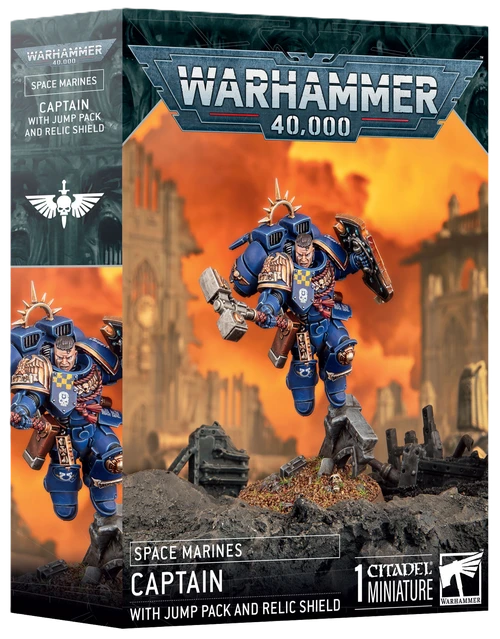 Warhammer 40,000 - Space Marines: Captain with Jump Pack and Relic Shield