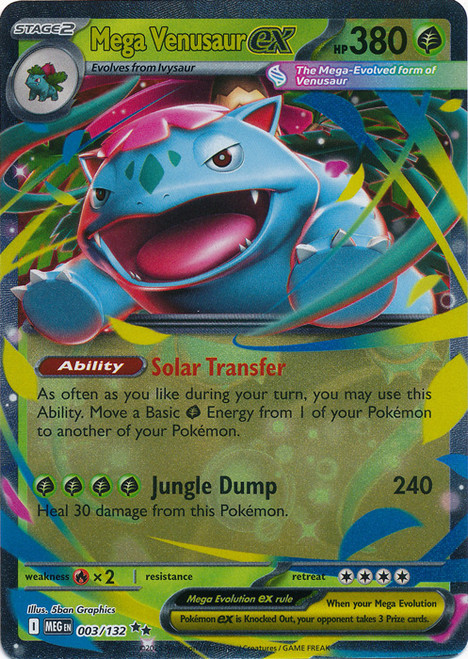 Mega Evolution 003/132 Mega Venusaur ex (Half Art)