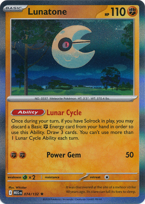 Mega Evolution 074/132 Lunatone (Holo)