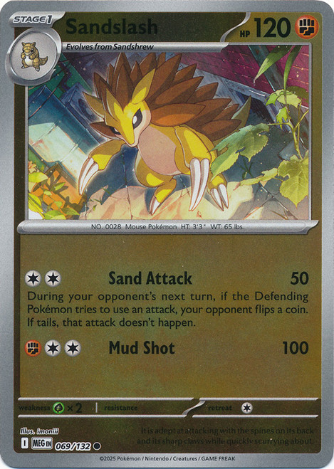 Mega Evolution 069/132 Sandslash (Reverse Holo)