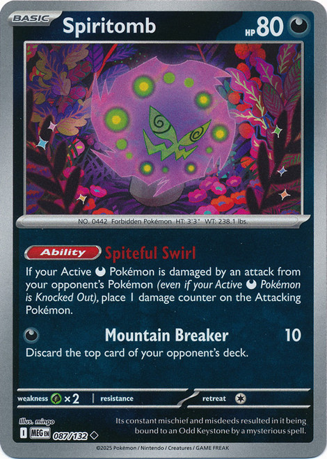 Mega Evolution 087/132 Spiritomb (Reverse Holo)