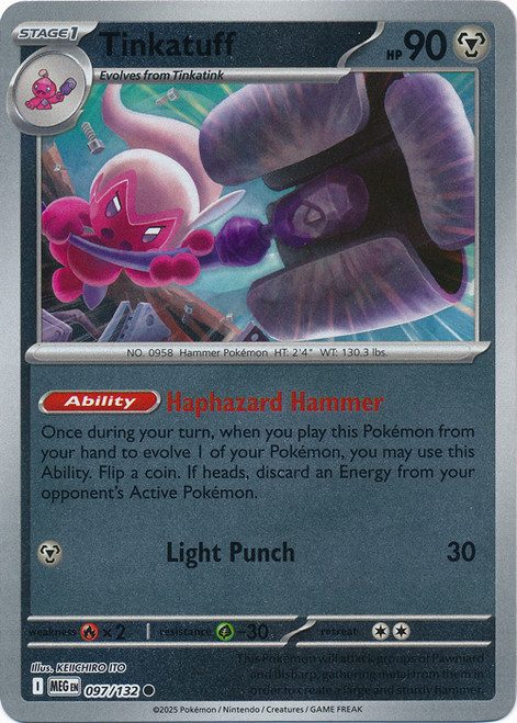 Mega Evolution 097/132 Tinkatuff (Reverse Holo)
