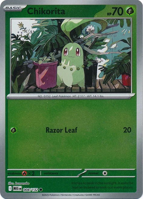 Mega Evolution 008/132 Chikorita (Reverse Holo)