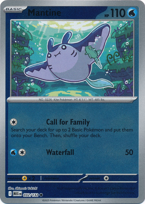 Mega Evolution 032/132 Mantine (Reverse Holo)