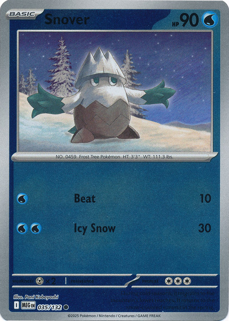 Mega Evolution 035/132 Snover (Reverse Holo)