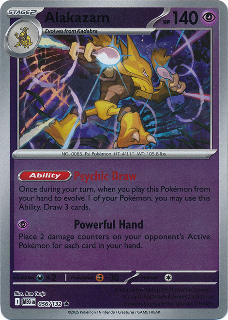 Mega Evolution 056/132 Alakazam (Reverse Holo)