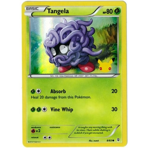 Generations 8/83 Tangela (Pikachu Stamp Holo)