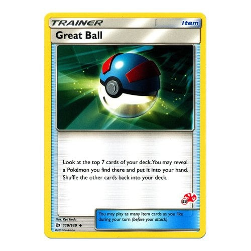 Sun and Moon (Base Set) 119/149 Great Ball (Charizard Symbol 33)