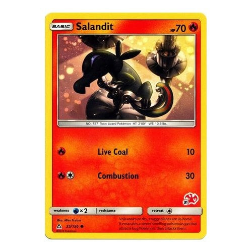 SM Ultra Prism 25/156 Salandit (Charizard Symbol 31)