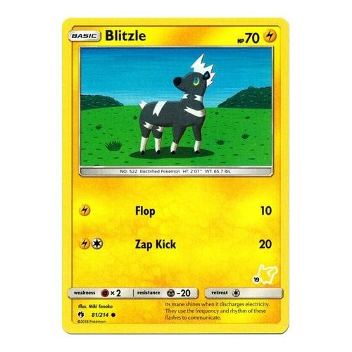SM Lost Thunder 81/214 Blitzle (Pikachu Symbol 19)
