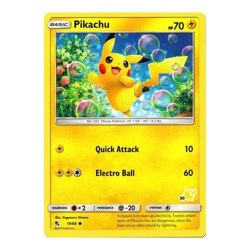 Hidden Fates 19/68 Pikachu (Pikachu Symbol 30)