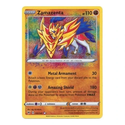 Vivid Voltage 102/185 Zamazenta (Amazing Rare)