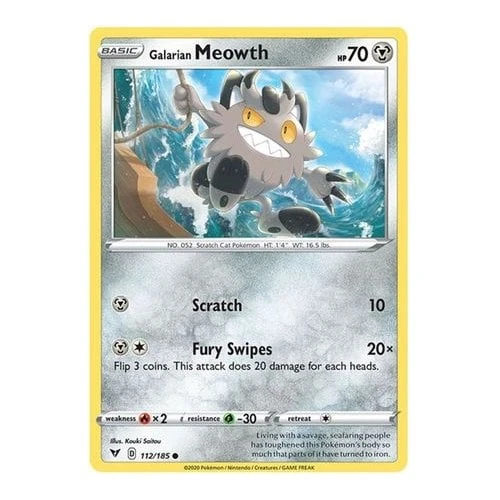 Vivid Voltage 112/185 Galarian Meowth