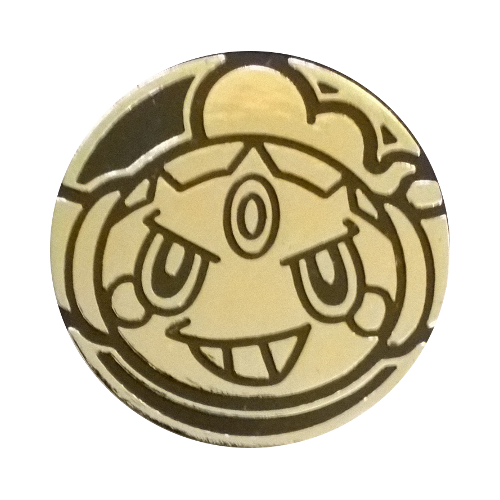 Black & Gold Clear Hoopa (Confined Form) Coin