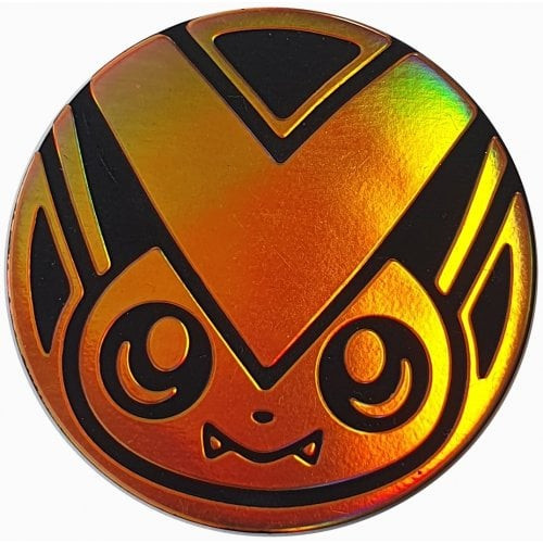 Black & Light Orange Clear Victini Coin