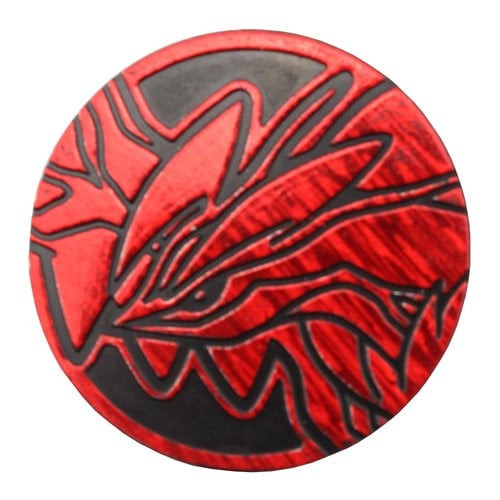 Black & Red Line Pattern Yveltal Coin