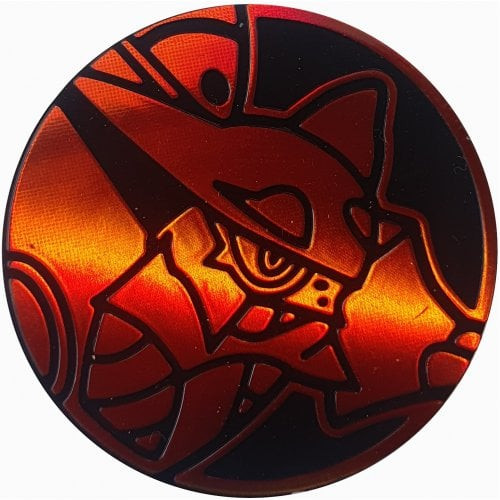 Black & Vermillion Red Clear Volcanion Coin