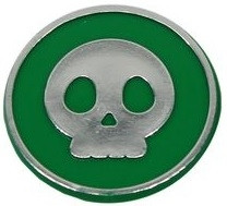 Green & Silver Poison Counter Coin