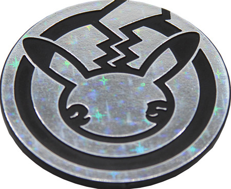 Black & Silver Clear Sparkle Celebrations Logo Oversized Coin