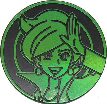 Black & Green Clear Juniper Oversized Coin