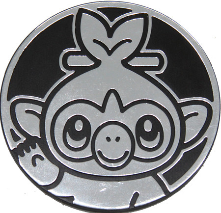Black & Silver Clear Grookey Oversized Coin