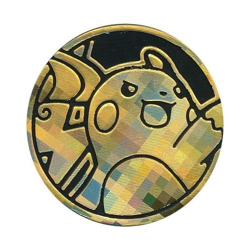Black & Yellow Crosshatch Raichu Coin
