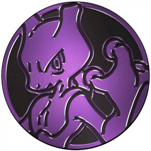 Black & Purple Clear Mewtwo Coin