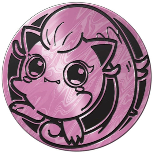 Pink & Black Wave Pattern Oversized Scream Tail Coin
