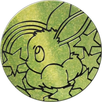 Green & Black Glitter Eevee Oversized Coin
