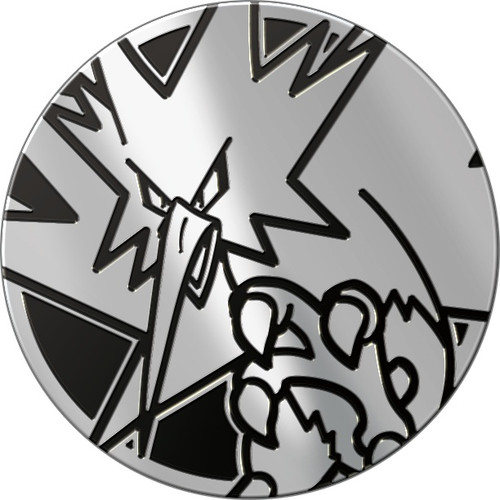 Black & Silver Clear Zapdos Oversized Coin