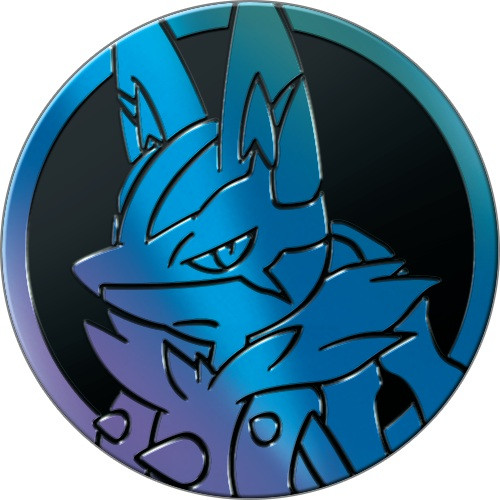 Black & Blue Clear Mega Lucario Oversized Coin