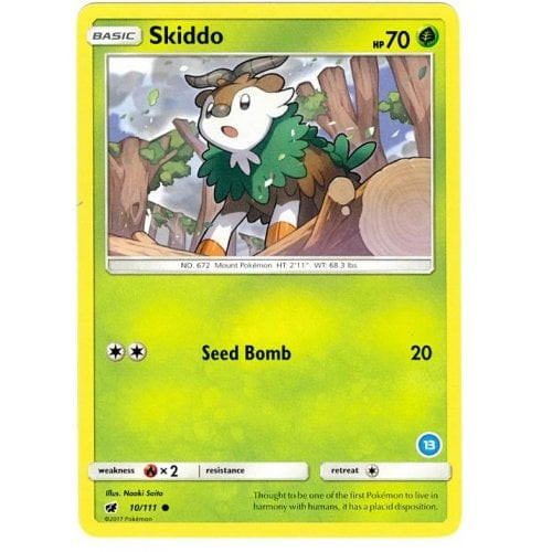 SM Crimson Invasion 10/111 Skiddo (Trainer Kit Alolan Ninetales #13)