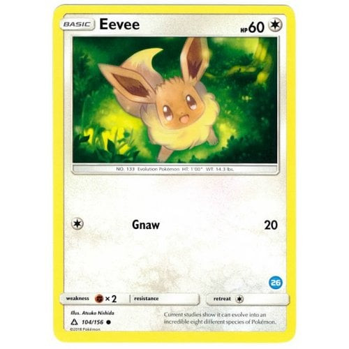 SM Ultra Prism 104/156 Eevee (Trainer Kit Alolan Ninetales #26)
