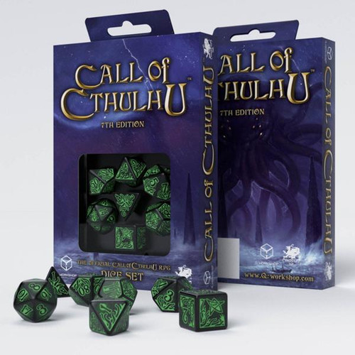 Call of Cthulhu: 7th Edition - Dice Set: Black & Green